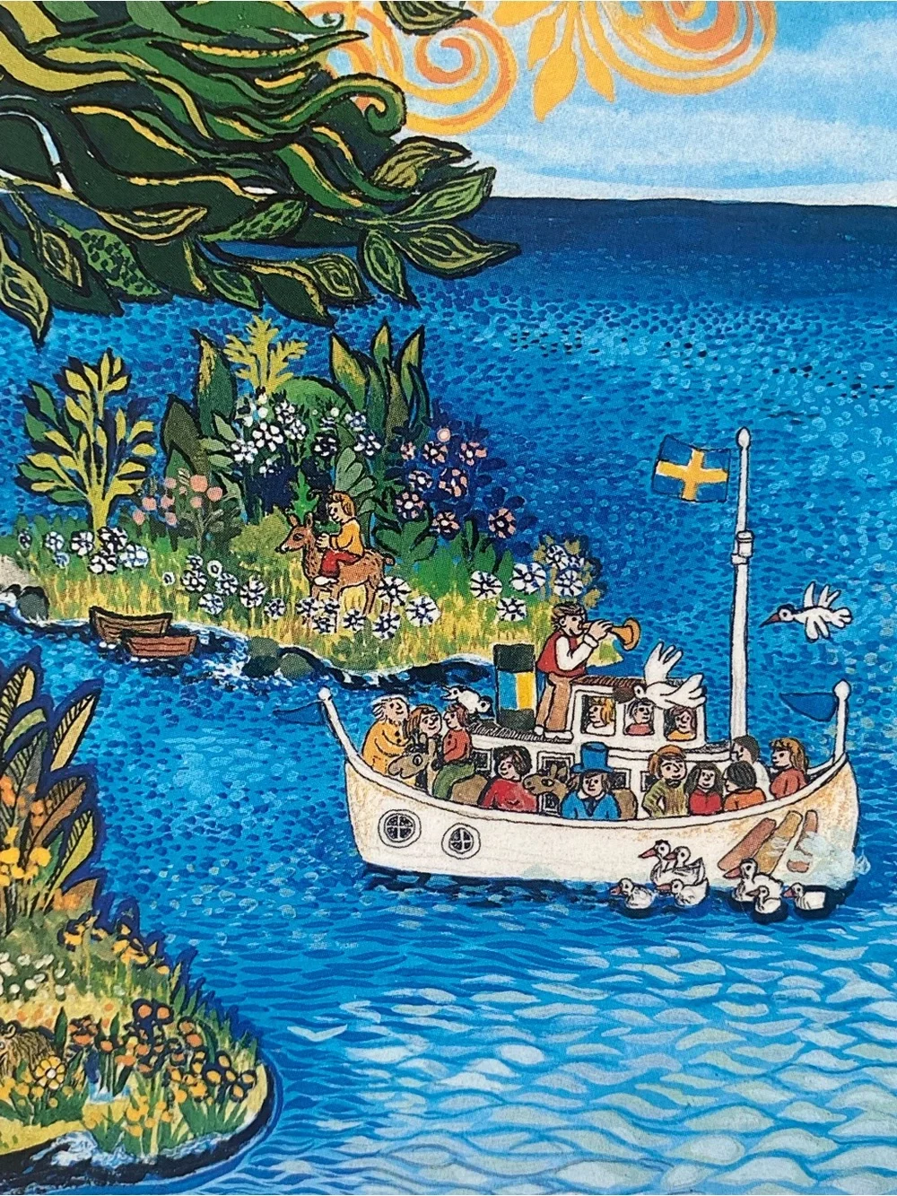 Bengt Elde Stockholm Tray Melamine 13” Swedish Folk Art Mid Century Mod Sweden